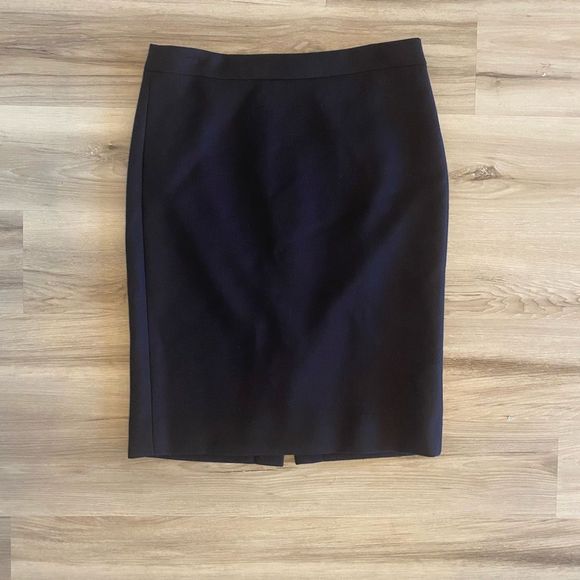 J. Crew Skirts Jcrew No2 Pencilskirt 0 Wool 6 Navy Poshmark